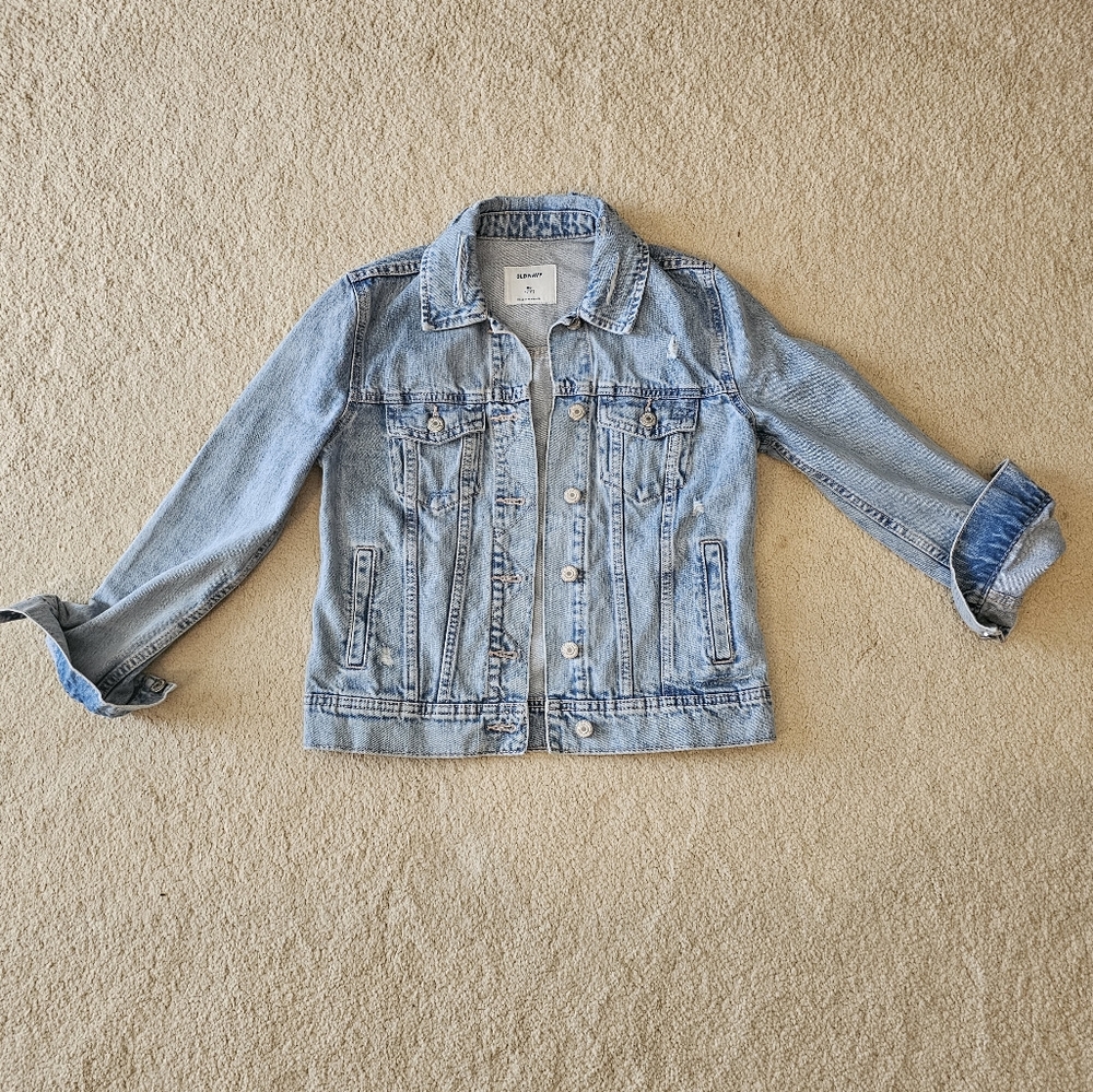 NWOT Old Navy Distressed Jean Jacket for Women XS Petite